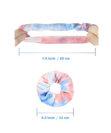 IVARYSS Tie Dye Velvet Scrunchies 12 Pcs Set - Cute Rainbow Ponytail Holders for Girls and Women - Buy Online on GoSupps.com