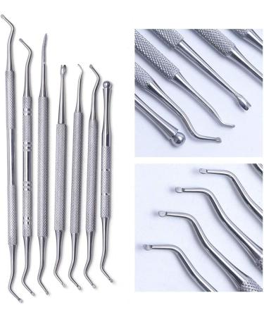 1pcs Dual-Ended Nail Cuticle Pusher Stainless Steel Groove Corrector Trimmer Pedicure Manicure Silver Nail Art Tool SAG01-07 - (Color: G04) - Buy Online on GoSupps.com