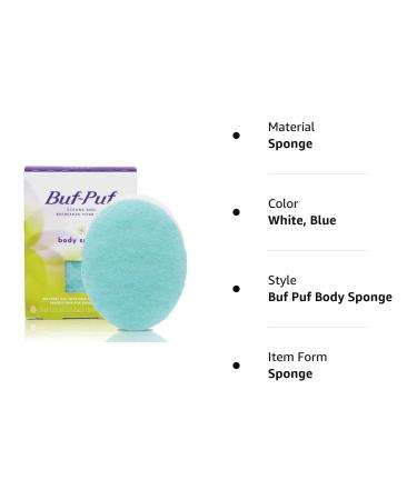 Buf Puf Body Sponge - Dermatologist Developed Bath Sponge for Cleansing Skin - Reusable Exfoliating Tool for Dirt and Excess Oil - 1 Count - Buy Online on GoSupps.com