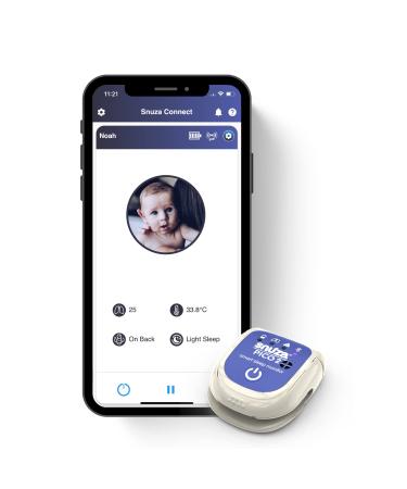 SNUZA PICO 2 New Model -Smart Sleep Monitor with Mobile App - Works Anywhere with or Without Your Phone to Track Breathing Motion, Body Position and Skin Temperature with Real-time alerts