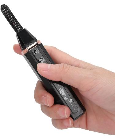 Electric Heating Eyelash Curler Portable Long Lasting Eyelash Curling Tool for Gorgeous Eyelashes (Black) - Buy Online on GoSupps.com
