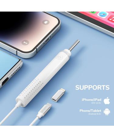 ScopeAround Otoscope for iPhone - 3.9mm Ultra-Thin Ear Camera with 6 LED Lights - Ear Wax Removal Kit - Specula Protection - Compatible with iPhone/Android - No WiFi Needed - Buy Online on GoSupps.com