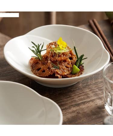Porcelain Dinner Plates Ceramic Dinner Bowl Fruit Salad Bowl Soup Basins Ramen Plates Restaurant Irregular Shape Cutlery Snack Dessert Plate Kitchen Dinner Plates (A One Size) - Buy Online on GoSupps.com
