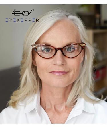 Eyekepper Cateyes Women's Reading Glasses - Tortoise 1.75 Magnification | Stylish & Comfortable International Shipping - Buy Online on GoSupps.com