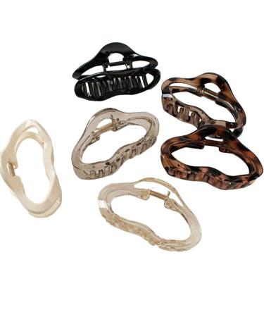 New 2025 Irregular Hollow Out Hair Claws Clips Women New For Fashion Tortoiseshell Large Crab Hair Clamps Barrettes Clips Hair Accessories Jewelry Fashion Accessories Creative Gift