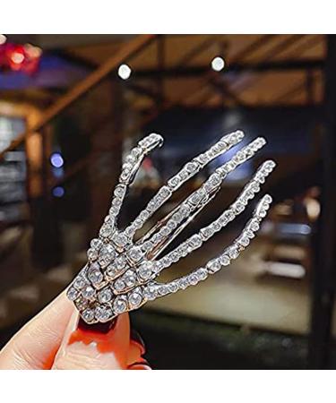 Rhinestone Skeleton Halloween Hair Clip for Women - Cosplay Party Favor - Buy Online on GoSupps.com