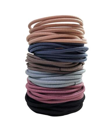 Xcozu 100 pieces hair tie girl multi -colored hair tie without metal elastic hair bands ponytail owner hair tapes thin hair straps for girls women 50 x 3mm
