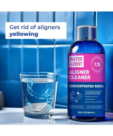 ALIGNER Cleaner Rinse | Concentrated | Clean INVISIALIGN retainers dentures Mouth Guards | 2 Month Supply (Pack of 1 - Value of 101 fl.oz) Alcohol Free Minty & Fresh. Made in USA - Pack of 1 16.9 Fl Oz (Pack of 1) - Buy Online on GoSupps.com