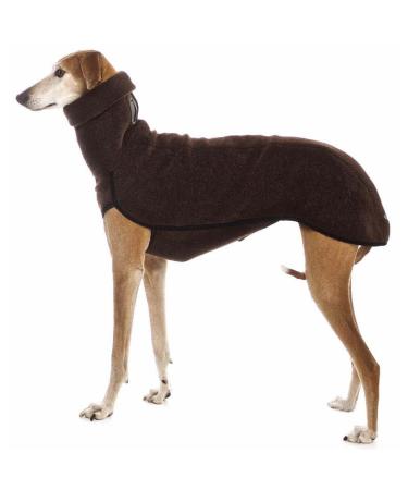 Autumn and winter warm greyhound Labrador Shepherd Great Dog Clothing turtlovers sweater stretch fleece dog sweater vest pet jacket coat suits brown 2xl brown 2xL