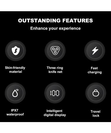 Buy Upgraded 3.0 Men's Electric Razors - Rechargeable Waterproof Wet/Dry Shaving - Buy Online on GoSupps.com