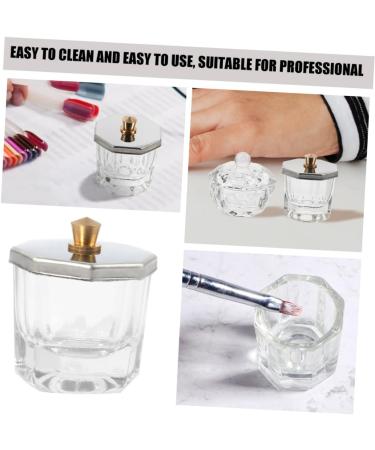 Ipetboom Nail Cup Manicure Nail Dish Nail Dish Cups Dish for Acrylic Nails Acrylic Nail Dappen Dish Dappen Dish Nail Liquid Nail Liquid Holder Acrylic Nail Supplies Glass Octagonal Cup - Buy Online on GoSupps.com
