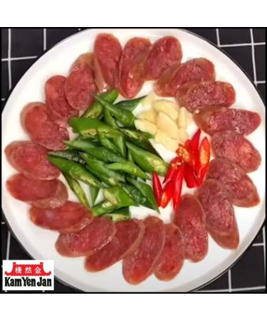 Kam Yen Jan Chinese Style Sausage (Lap Xuong Thuong Hang) - Made in USA, No MSG - 14 oz (Pack of 3) + Free Rhino Premium White Pepper - Buy Online on GoSupps.com