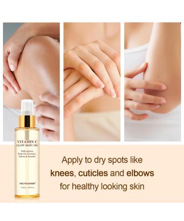 Neutriherbs Rosehip Oil for Dry Skin - Hydrating Moisturizer & Brightening Body Massage Oil - 115ml All Skin Types - Buy Online on GoSupps.com