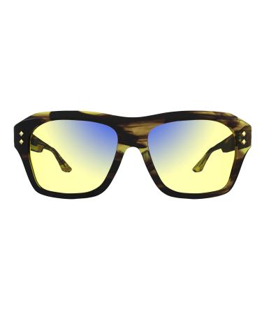 Unisex Celestial Camel Tone Yellow-Tinted Gaming Glasses - Advanced Blue Light Block Technology Anti-Glare UV Filter Reduces Eye Strain & Fatigue- Ergonomic Design for Pro Gamers (M)