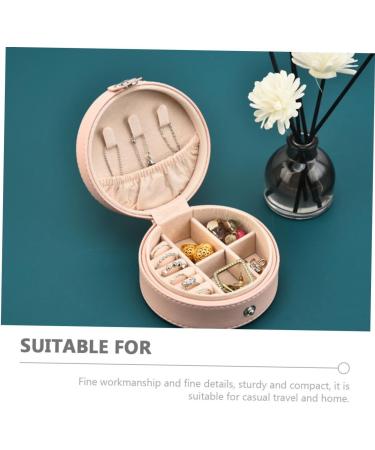 Zerodeko 2pcs Portable Jewelry Box Mens Earring Men Earring Small Earrings Container Girl Jewelry Earring Case Hoop Earrings for Girls Small Containers Watch Box Leather Travel Vintage 10X10X5CMx2pcs Pinkx2pcs - Buy Online on GoSupps.com