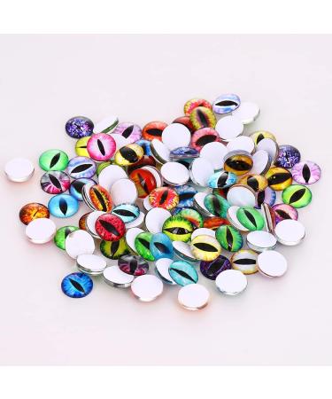 100PCS Assorted Dragon Eyes Glass Cabochon - 10mm Oval for DIY Jewelry and Sculpture Making - Buy Online on GoSupps.com
