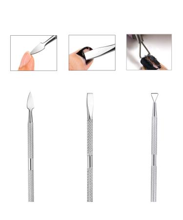 6PCS Stainless Steel Cuticle Pusher Set - Professional Manicure and Pedicure Tools for Fingernail and Toenail Care - Buy Online on GoSupps.com