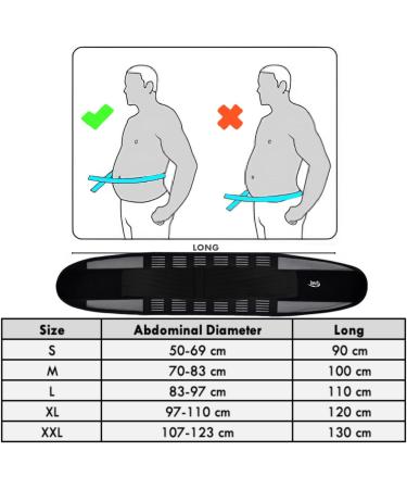 Innoti Back Band for Men & Women - Lumbar Support Belt for Sports & Work - Adjustable Compression Back Brace - Size S (50 A 69 cm) - Black & Light - Buy Online on GoSupps.com