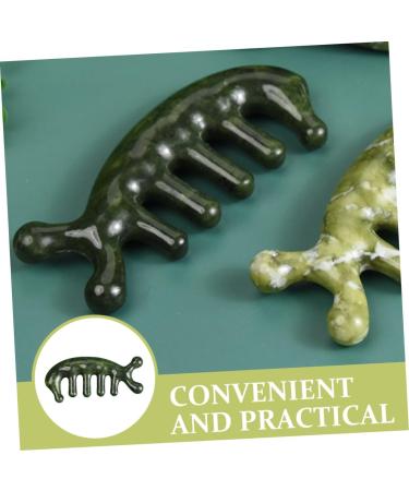 BCOATH Jade Massage Comb - Premium Hand & Body Massage Device | Scalp Scratching Tool | Creative & Reliable 11.50x4.50 cm Green - Buy Online on GoSupps.com