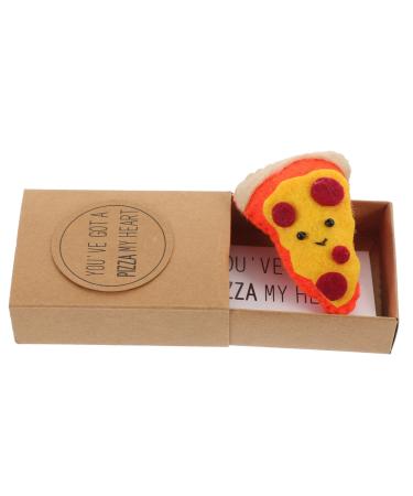 RUNROTOO Box Christmas Stocking Stuffers Festival Gift Christmas Goody Bag Filler Gifts for Stocking Stuffers The Gift Toys Friends Present Non-woven Fabric Small Toy Pizza