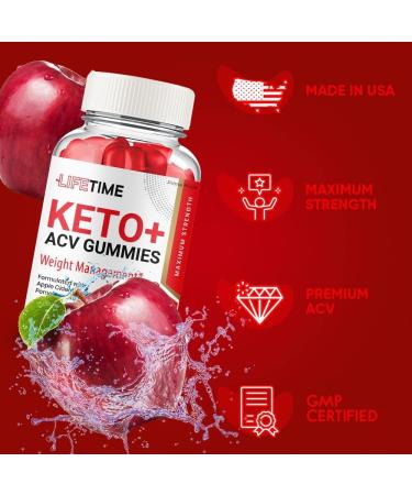 Lifetime Keto ACV Gummies - Original Powerful Formula with Maximum Strength Vitamin B12, Beet Root, and Pomegranate (5 Pack) - Buy Online on GoSupps.com