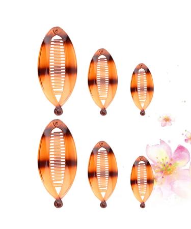 6-Pack Slipproof Banana Hairpins & Ponytail Holders - Stylish Resin Hair Clips for Women & Girls | Hair Accessories in Big Medium & Small Sizes - Buy Online on GoSupps.com