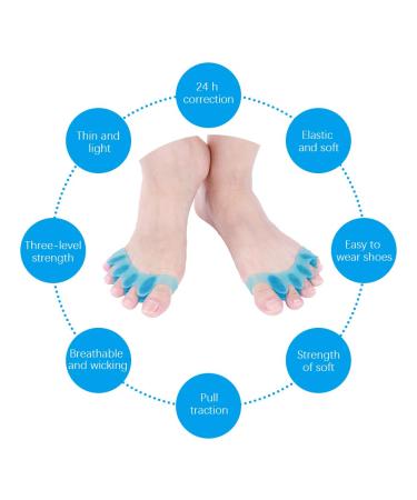 Buy Uxsiya 4 Pairs Toe Separators - Silicone Foot Straightener Gel Orthotics (FreeSize) - Comfort & Relief for Toes - Blue - Buy Online on GoSupps.com