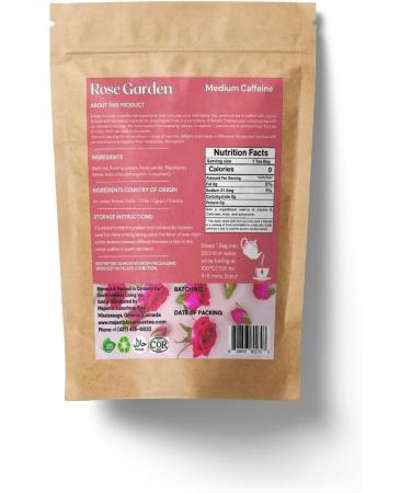 Majestic Tea_ Rose Garden Black Tea | Black Tea | Red Rose Petals | Aromatic Roses| Natural ingredients|Premium Quality | Non-GMO | Pyramid Tea bags 50 Count. - Buy Online on GoSupps.com