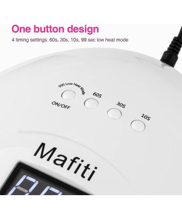 Professional 48W UV LED Nail Lamp Dryer with 4 Timers - Portable Gel Nail Polish Light for Salon & Home - White - Buy Online on GoSupps.com