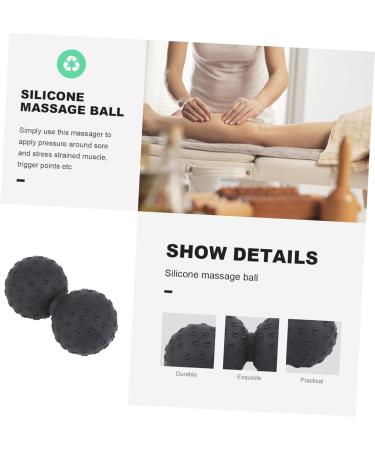 Healeved Yoga Massage Ball - Acupressure Roller for Muscle Relief | Self-Massage Device 12x6.3cm Black - Buy Online on GoSupps.com