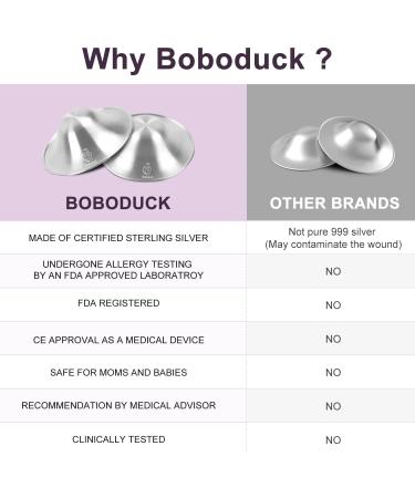 Boboduck Silver Nipple Shields - 999 Silver Cups for Breastfeeding Essentials - Large Size - Buy Online on GoSupps.com