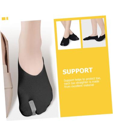 Invisible Boat Socks for Men & Women | Bunion Correcting Sock Adjusters | Polyester Fiber | Black | 1 Pair - Buy Online on GoSupps.com