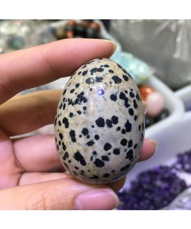 Natural Crystal Rough Specimen 2pcs Natural Speckled Stone Crystal Egg Specimen Decoration Collection for GiftStone - Buy Online on GoSupps.com