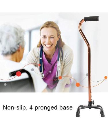 Soft Foam Offset Grip Walking Stick Telescopic Walking Stick Lightweight Portable Height Adjustable Crutch Balancing Mobility Aid for Senior Men and Women Bathing in Sunlight - Buy Online on GoSupps.com