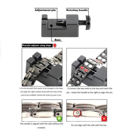 Mens Magnetic Bracelet Titanium Steel Elegant Wide Sleek Wistband for Relief Pain with Adjusting Tool and Gift Box - Buy Online on GoSupps.com