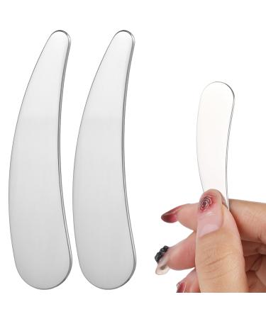 WOONEKY 2pcs Cosmetic Spatula Face Cream Spatula Makeup Spatula Mini Spatula Cosmetics Spatulas Reusable Lotion Spatula Make up Spatula Tool Face Spatula Makeup Scoop Spatula Beauty Scoop
