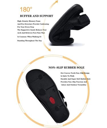 GWQDJ Diabetic Sandals for Women - Open Toe Adjustable Arthritis Edema Slippers - Black - Size 35 (Men 4/Women 4.5) - Buy Online on GoSupps.com