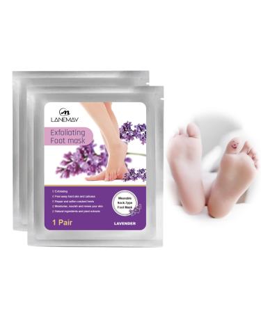 Ninnyi 2 Pairs Foot Peel Mask for Hard Skin Exfoliating Socks Peeling Foot Sock for Men Women