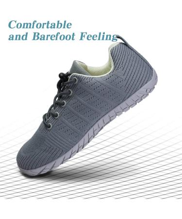 Shop Zzfaber Barefoot Shoes for Men & Women Trail Running Sneakers Fitness Shoes with Thick Sole Sizes 36-46 | Gray - Buy Online on GoSupps.com