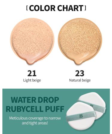 KabeElla Art Face Layering Cover Cushion SPF50+ PA++++ with Refill: Full-Coverage Foundation with Green Coffee Bean for Nourished, Dewy Skin - Buy Online on GoSupps.com