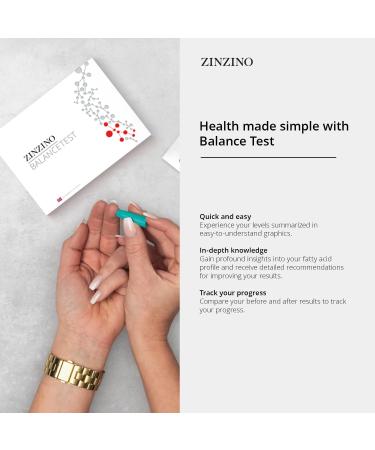 Zinzino BalanceTest - Blood Test Kit to Assess Fatty Acid Levels - Measures 11 Essential Fatty Acids Including Omega-3 6 9 - Easy Dry Blood Test - Buy Online on GoSupps.com