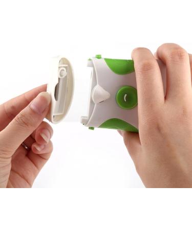 Wakects Electric Nail Clipper Innovative 2-in-1 Design Safe Touch Built-in Light Removable Head White and Green - Buy Online on GoSupps.com