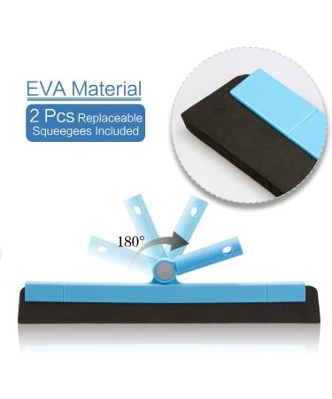 Adjustable Professional Floor Squeegee with 50 Handle - Ideal for Garage, Tile, Shower, and Hair - Foam Water Wiper - Buy Online on GoSupps.com