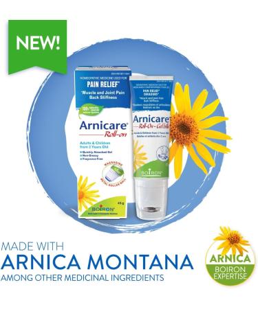 NEW Boiron Arnicare Roll-on Homeopathic medicine for the relief of pain stiffness (tension) in muscles and joints caused by minor traumas physical activity or overexertion. Relieves painful back stiffness. 45 g (Pack of 1) - Buy Online on GoSupps.com