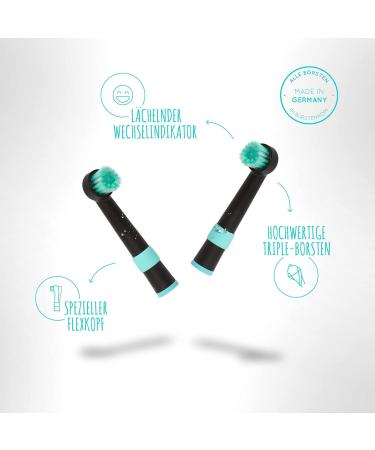 Happybrush Plug-In Brushes for Electrical Rotating Toothbrushes - Compatible with R2 & Other Brands - Black - 3x3 Pack | International Shipping Available - Buy Online on GoSupps.com