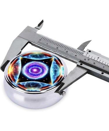 Cosmic Stars Round Pill Box - 3 Compartment Portable Travel Organizer for Easy Medication Management - Buy Online on GoSupps.com