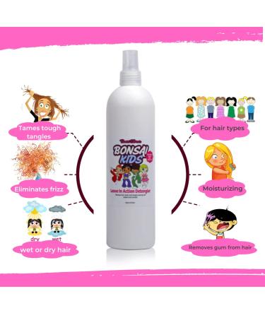 Girls Detangler Spray 16 fl.oz | Easy Hair Care for Kids Toddlers & Bi-Racial Hair - Tangle-Free Solution - Buy Online on GoSupps.com