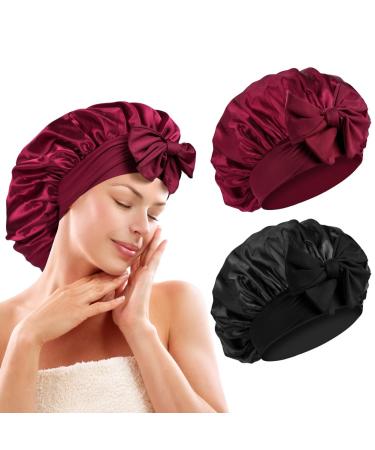 Acwoo Silk Sleeping Hood - 2 Piece Satin Hair Bonnet for Women & Girls | Adjustable Breathable & Soft Night Cap - Buy Online on GoSupps.com