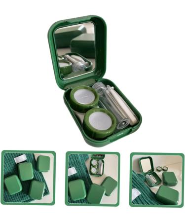 Solustrie Small Contact Lens Container with Mirror - Travel-Friendly Korean Organizer for Colored Contact Lenses - Durable Plastic Case for International Shipping - Buy Online on GoSupps.com