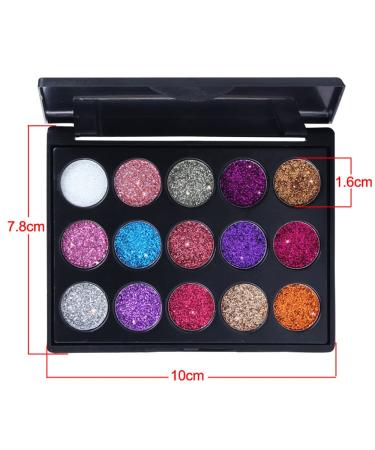 ETEDES Glitter Eyeshadow Palette - 15 Color Set, Shimmer Matte Professional Makeup for Long Lasting Waterproof Eye Shadow - Buy Online on GoSupps.com